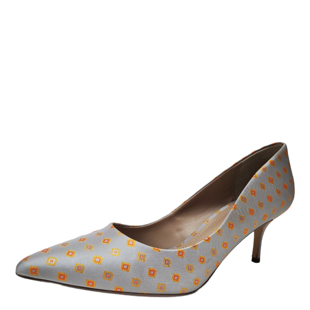 CHARLES by Charles David Women's Addie Pumps Grey Multi Diamond Print 8 M - Picture 1 of 6
